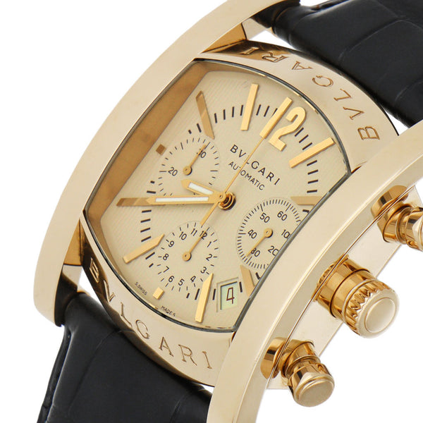 Reloj Bulgari para caballero modelo Assioma caja en oro amarillo 18 kilates.