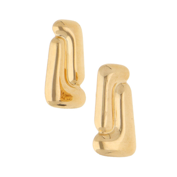 Aretes diseño especial firma Tane en oro amarillo 18 kilates.