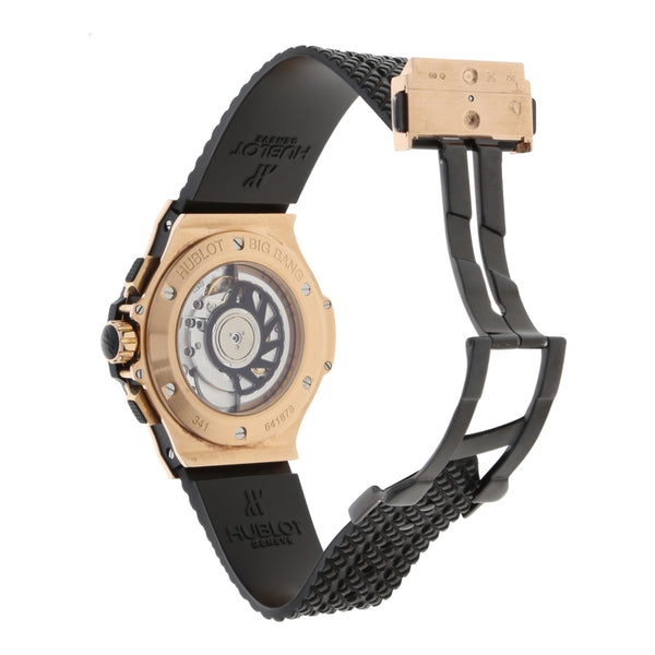 Reloj Hublot para caballero modelo Big Bang vistas en oro rosa 18 kilates.