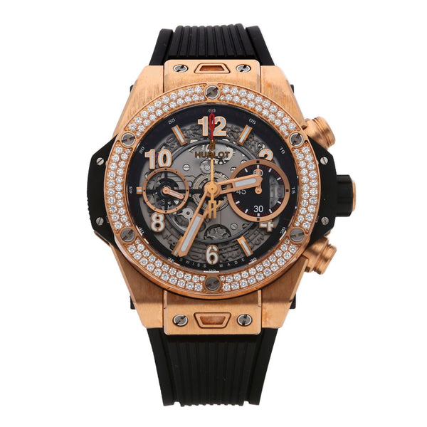 Reloj Hublot para caballero modelo Big Bang Unico King caja en oro rosado 18 kilates.