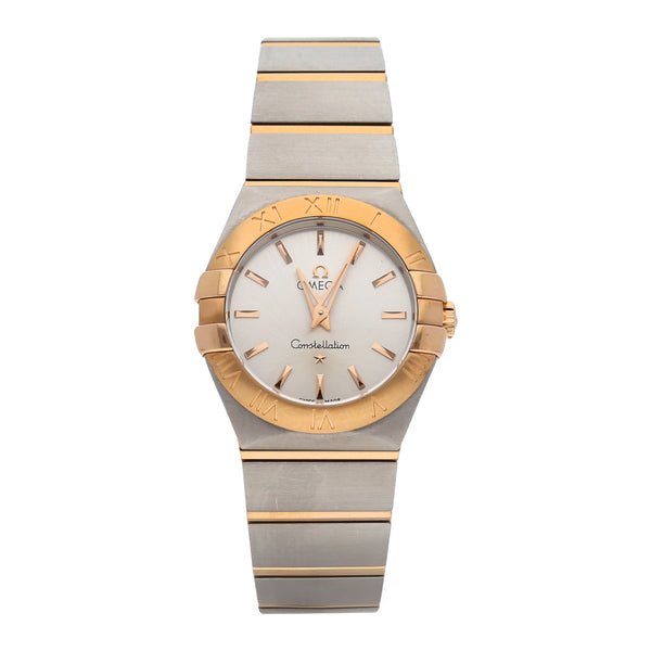 Reloj Omega para dama modelo Constellation vistas en oro amarillo 18 kilates.