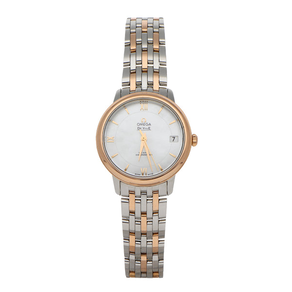 Reloj Omega para dama modelo De Ville vistas en oro rosa 18 kilates.