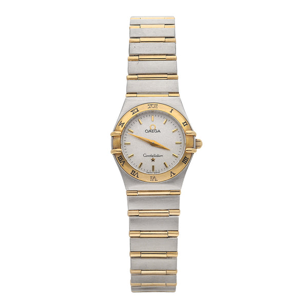 Reloj Omega para dama modelo Constellation vistas en oro amarillo 18 kilates.