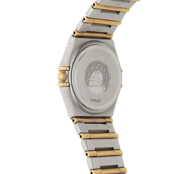 Reloj Omega para dama modelo Constellation vistas en oro amarillo 18 kilates.