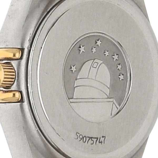 Reloj Omega para dama modelo Constellation vistas en oro amarillo 18 kilates.