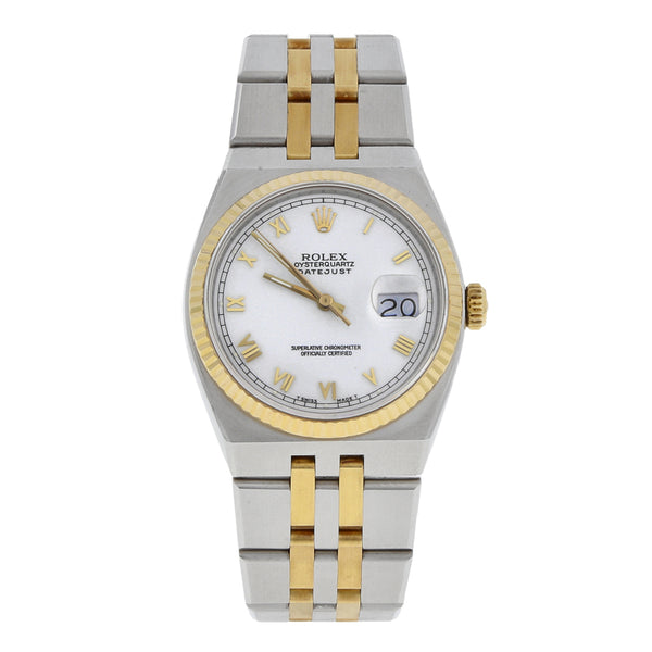 Reloj Rolex para caballero modelo DateJust vistas en oro amarillo 18 kilates.