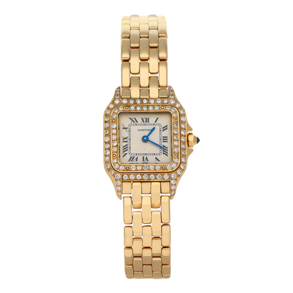 Reloj Cartier para dama modelo Panthere en oro amarillo 18 kilates.