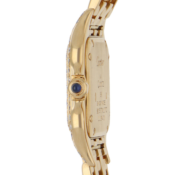 Reloj Cartier para dama modelo Panthere en oro amarillo 18 kilates.