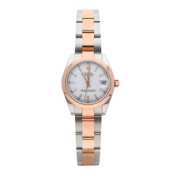 Reloj Rolex para caballero/unisex modelo Oyster Perpetual DateJust vistas en oro rosa 18 kilates.