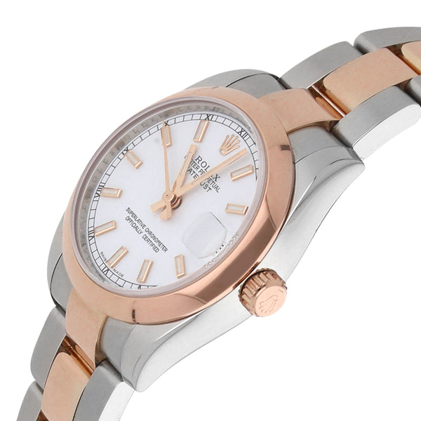 Reloj Rolex para caballero/unisex modelo Oyster Perpetual DateJust vistas en oro rosa 18 kilates.