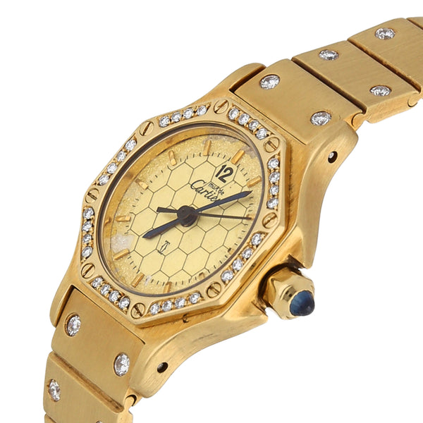 Reloj Cartier para dama modelo Must de Cartier en oro amarillo 18 kilates.