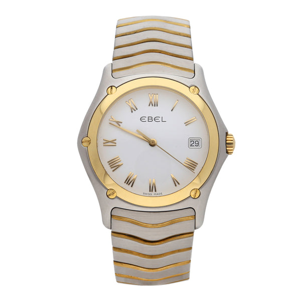 Reloj Ebel para caballero modelo Classic Wave bisel oro 18 kilates.