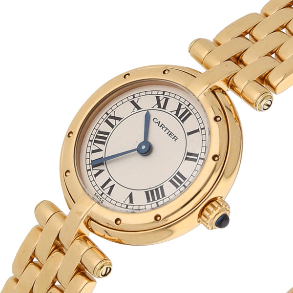 Reloj Cartier para dama modelo Pantera en oro amarillo 18 kilates.