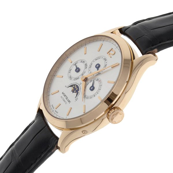 Reloj Montblanc para caballero modelo Heritage Chronometrie caja en oro rosado 18 kilates.