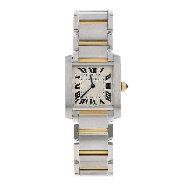 Reloj Cartier para caballero/unisex modelo Tank Francaise vistas en oro amarillo 18 kilates.