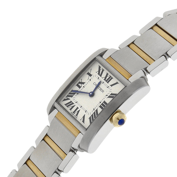 Reloj Cartier para caballero/unisex modelo Tank Francaise vistas en oro amarillo 18 kilates.