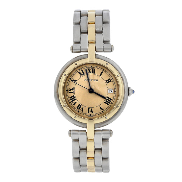 Reloj Cartier para dama modelo Pantera vistas en oro amarillo 18 kilates.