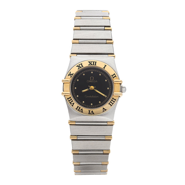 Reloj Omega para dama modelo Constellation vistas en oro amarillo 18 kilates.