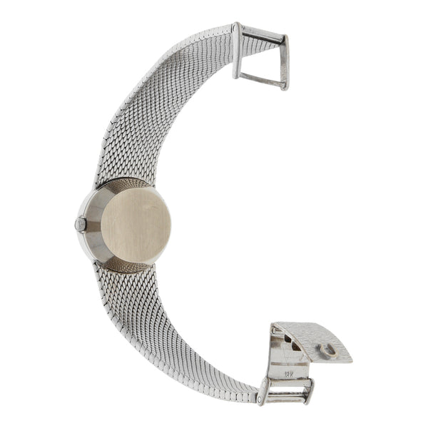 Reloj Omega para dama modelo Ladymatic De Ville en oro blanco 18 kilates.