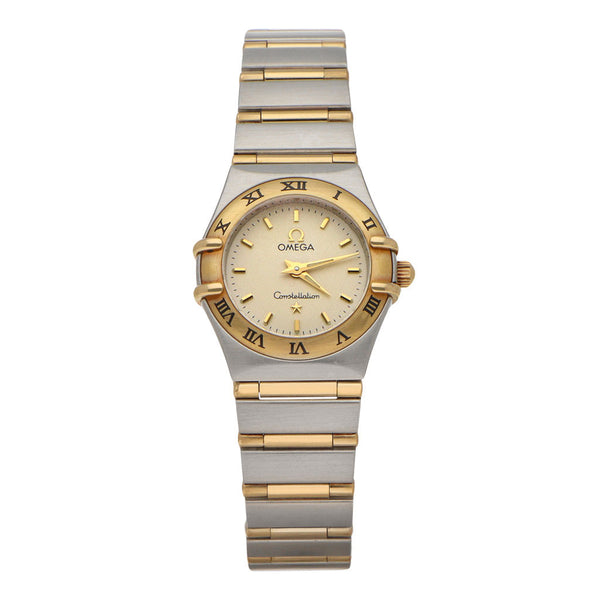 Reloj Omega para dama modelo Constellation vistas en oro amarillo 18 kilates.