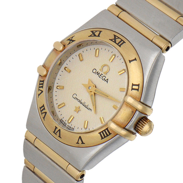 Reloj Omega para dama modelo Constellation vistas en oro amarillo 18 kilates.