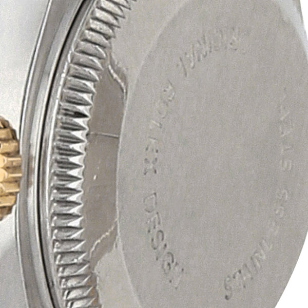 Reloj Rolex para dama modelo Oyster Perpetual DateJust vistas en oro amarillo 18 kilates.