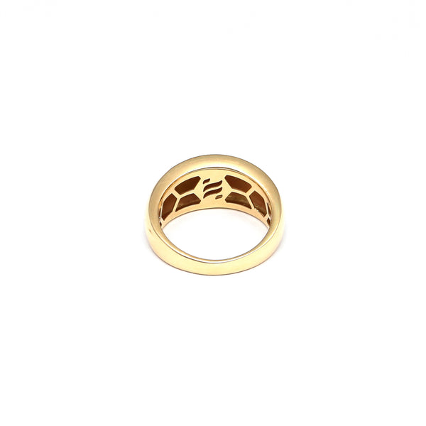 Anillo liso hueco en oro amarillo 14 kilates.