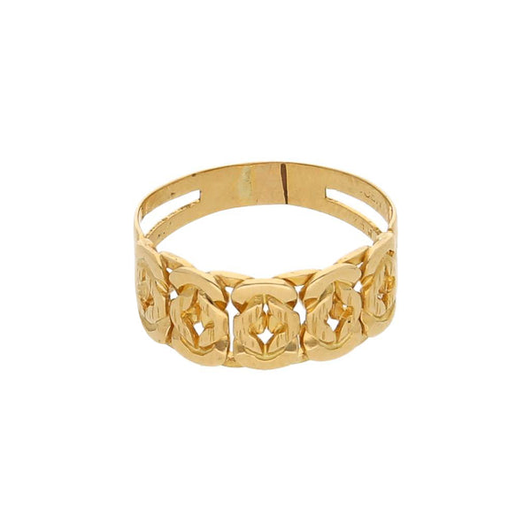 Anillo calado en oro amarillo 18 kilates.