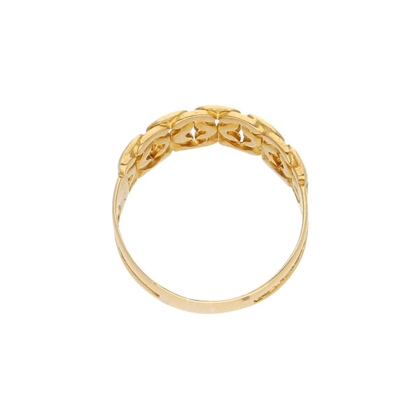 Anillo calado en oro amarillo 18 kilates.