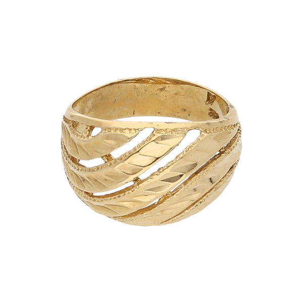 Anillo calado en oro amarillo 14 kilates.