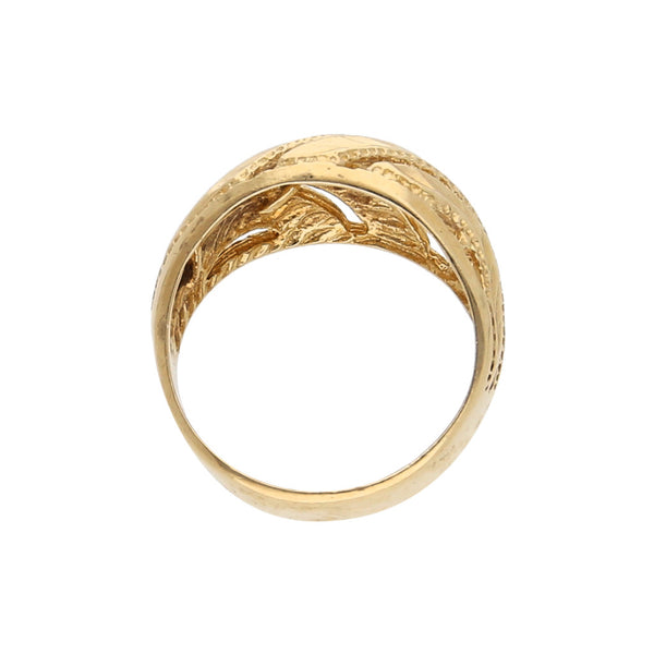 Anillo calado en oro amarillo 14 kilates.