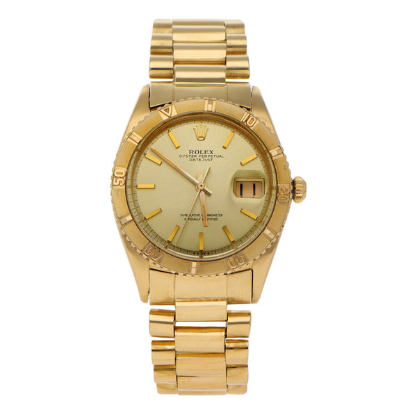 Reloj Rolex para caballero modelo Oyster Perpetual DateJust en oro amarillo 18 kilates.