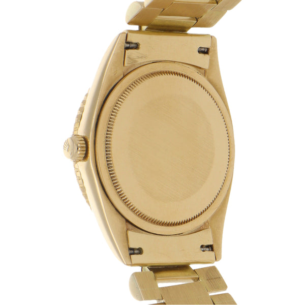 Reloj Rolex para caballero modelo Oyster Perpetual DateJust en oro amarillo 18 kilates.