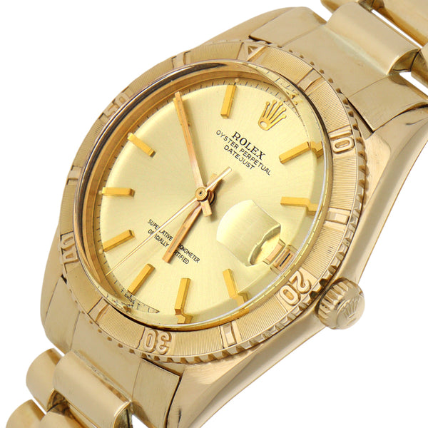 Reloj Rolex para caballero modelo Oyster Perpetual DateJust en oro amarillo 18 kilates.