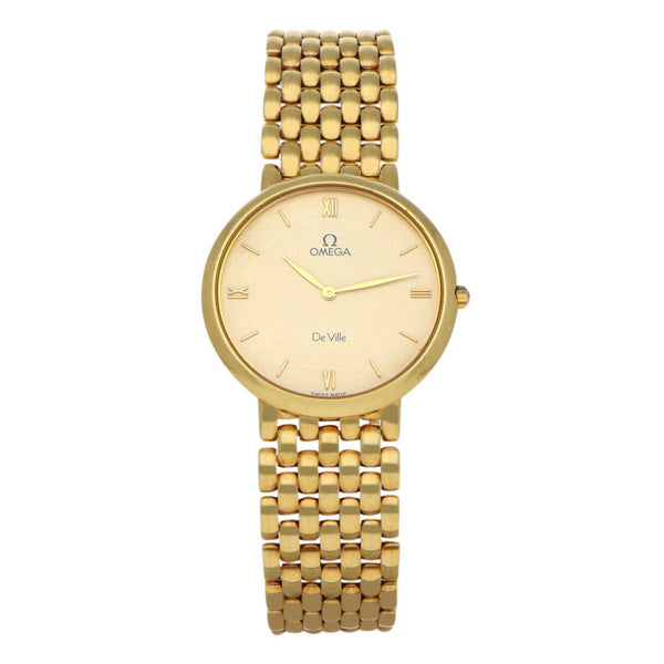 Reloj Omega para caballero modelo DeVille en oro amarillo 18 kilates.