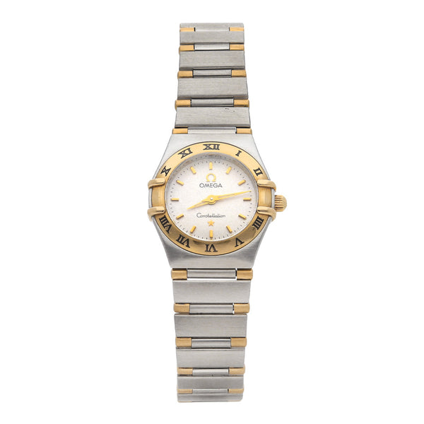 Reloj Omega para dama modelo Constellation vistas en oro amarillo 18 kilates.