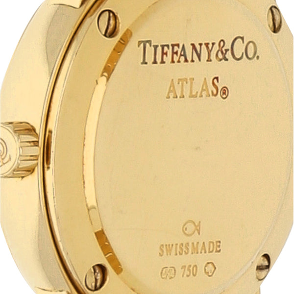 Reloj Tiffany & Co para dama modelo Atlas en oro amarillo 18 kilates.