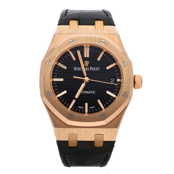 Reloj Audemars Piguet para caballero modelo Royal Oak caja en oro rosa 18 kilates.