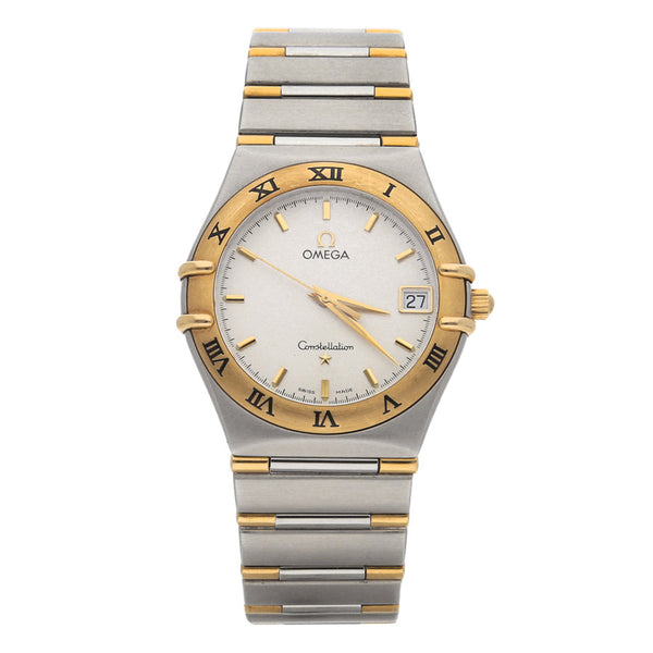 Reloj Omega para caballero modelo Constellation con vistas en oro amarillo 18 kilates.