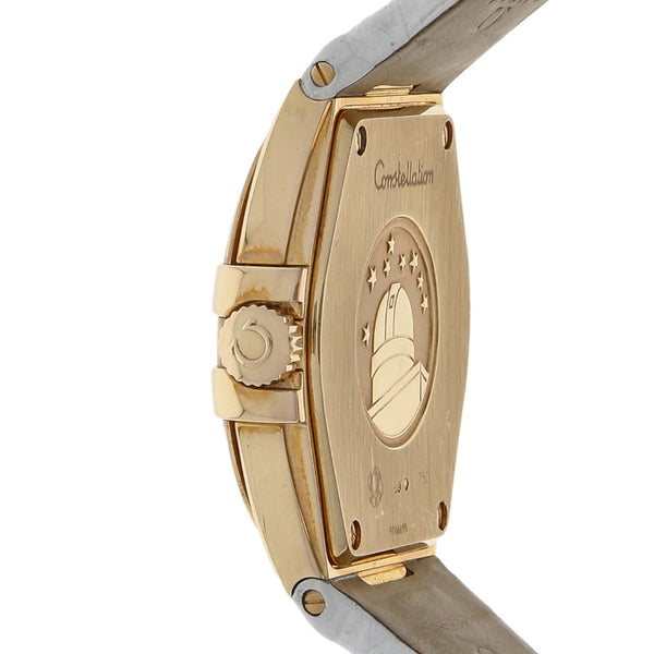 Reloj Omega para dama modelo Constellation caja en oro amarillo 18 kilates.