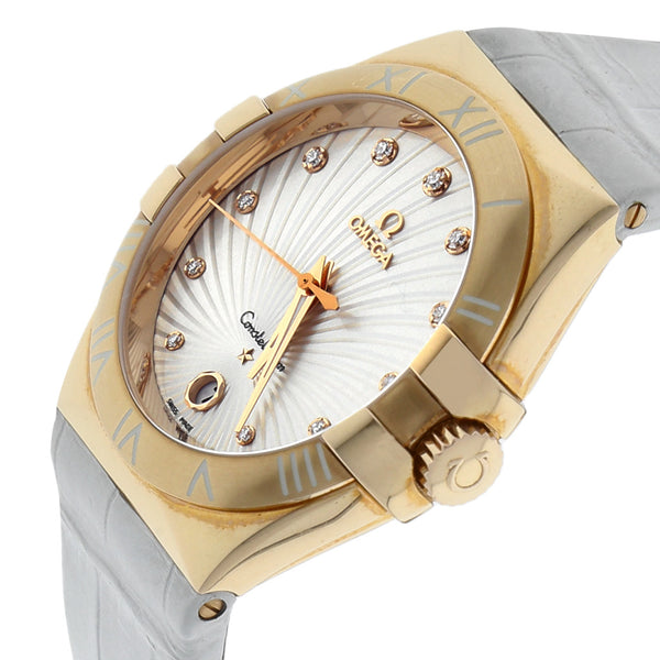 Reloj Omega para dama modelo Constellation caja en oro amarillo 18 kilates.