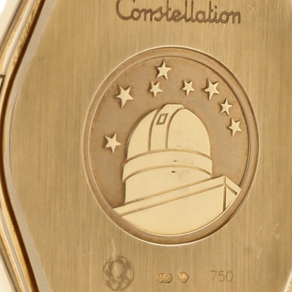 Reloj Omega para dama modelo Constellation caja en oro amarillo 18 kilates.