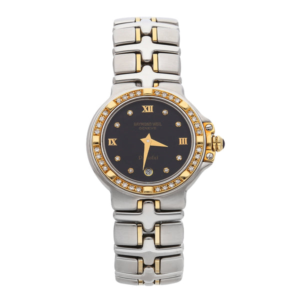 Reloj Raymond Weil para dama modelo Parsifal vistas oro amarillo 18 kilates.