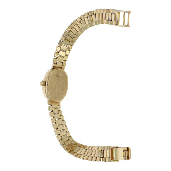 Reloj Geneve para dama en oro amarillo 14 kilates.