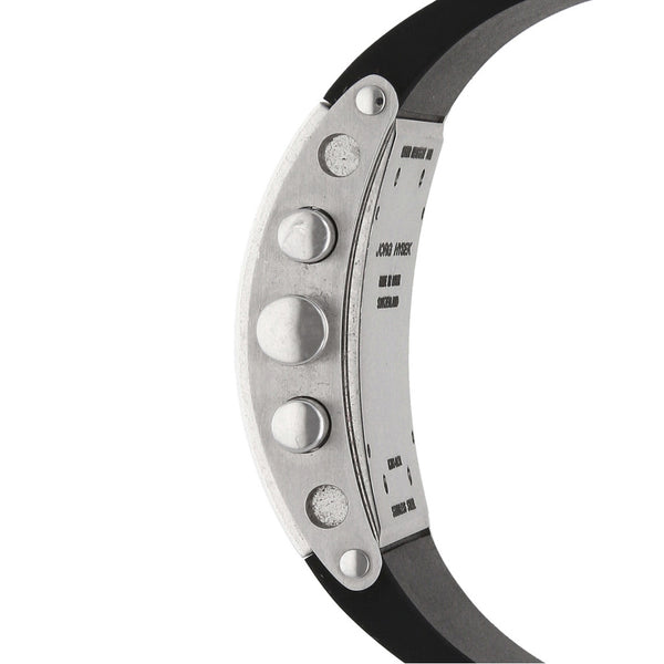 Reloj Jorg Hysek para caballero caja acero inoxidable correa caucho.