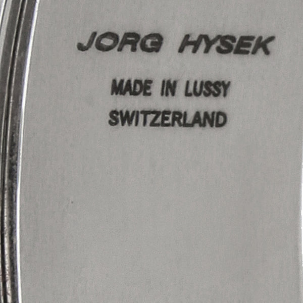 Reloj Jorg Hysek para caballero caja acero inoxidable correa caucho.