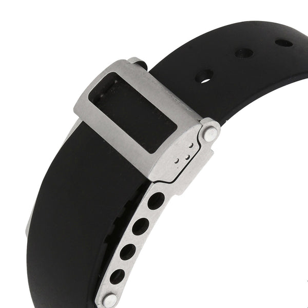 Reloj Jorg Hysek para caballero caja acero inoxidable correa caucho.