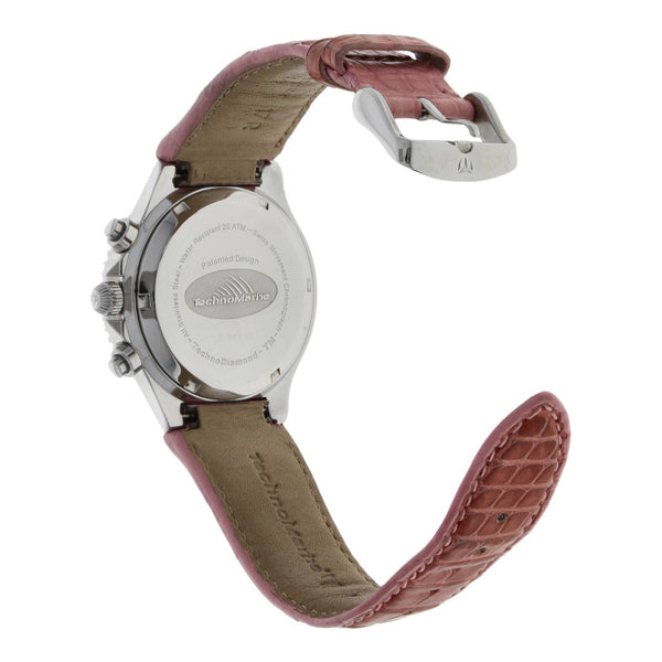 Reloj Technomarine para dama caja acero inoxidable correa piel.