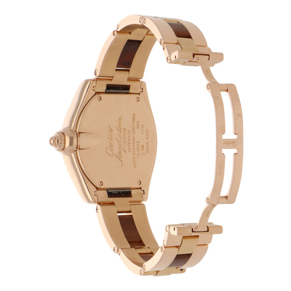 Reloj Cartier para caballero modelo Roadster XL en oro rosa 18 kilates.