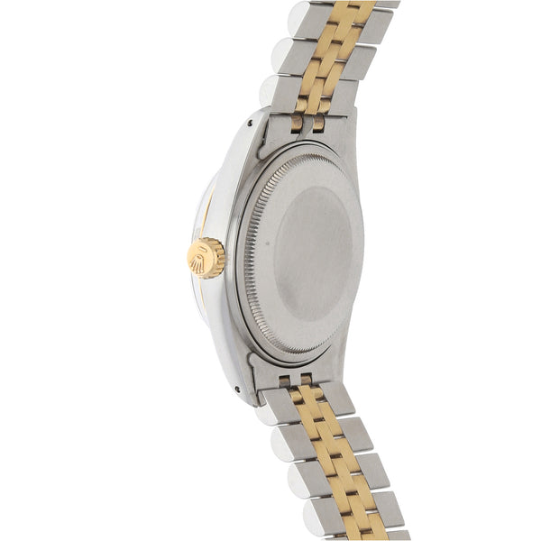 Reloj Rolex para caballero modelo Oyster Perpetual DateJust vistas en oro amarillo 14 kilates.